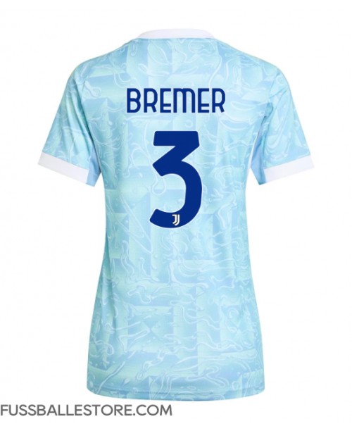 Günstige Juventus Gleison Bremer #3 Auswärtstrikot Damen 2025-26 Kurzarm Günstige Juventus Gleison Bremer #3 Auswärtstrikot Damen 2025-26 Kurzarm